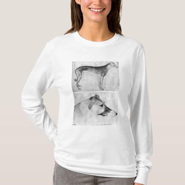 T-shirts Galgo e cabeça de um galgo (Frente)