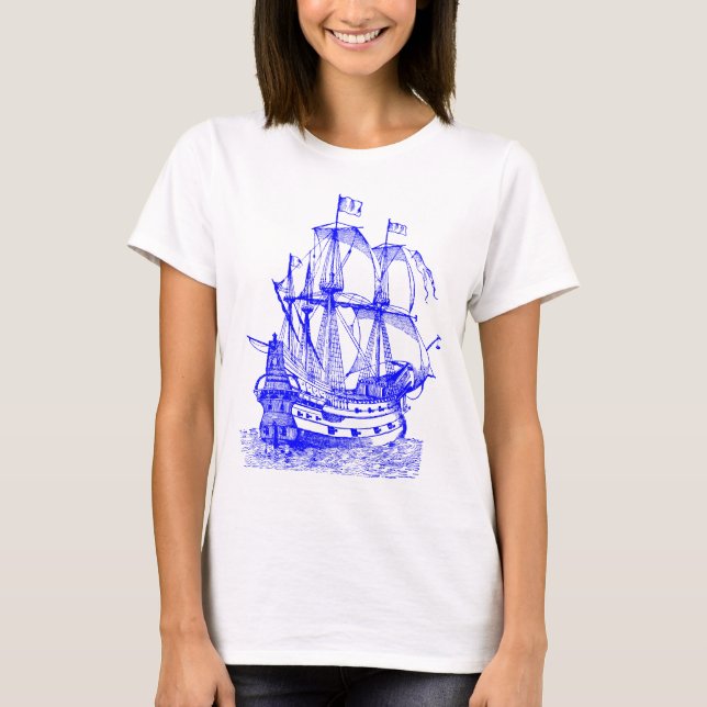 T-shirts Galhão - Azul (Frente)