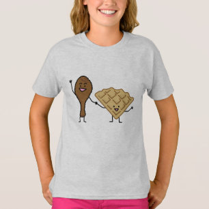 T-shirts Galinha e Waffles americanos & cozinhar do sul