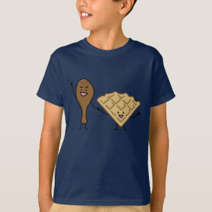 T-shirts Galinha e Waffles americanos & cozinhar do sul