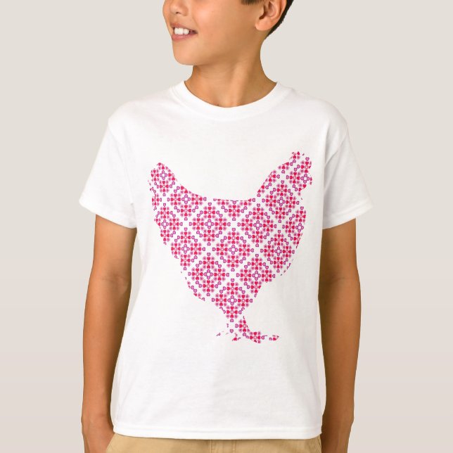 T-shirts Galinha feminino bonito (Frente)
