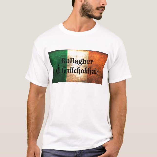 T-shirts Gallagher Irish Flag (Frente)