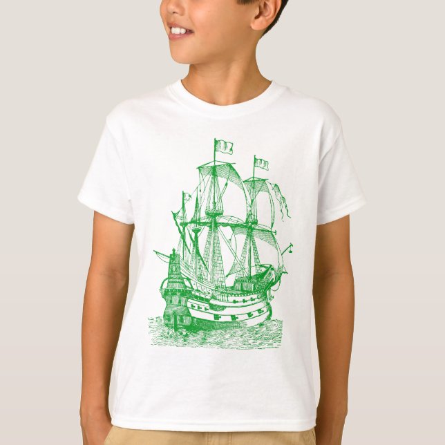 T-shirts Gallion - Verde Grama (Frente)