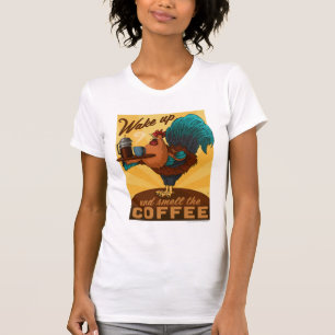 T-shirts Galo - acorde e cheire o café