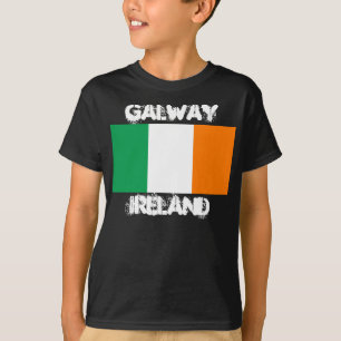 T-shirts Galway, Irlanda com bandeira irlandesa Boys