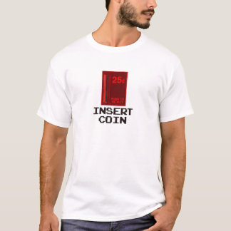T-shirts Gamer clássico - introduza a moeda