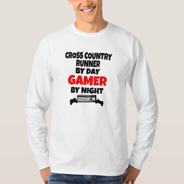 T-shirts Gamer Cross Country Runner (Frente)