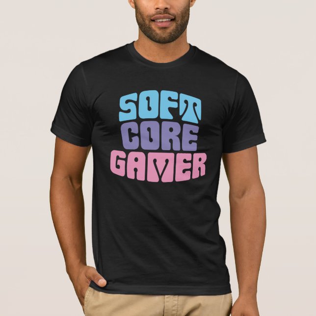 T-shirts Gamer Softcore dos homens (Frente)