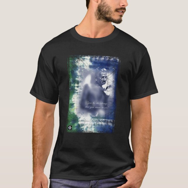 T-shirts Gandhi por Gregory Gallo (Frente)