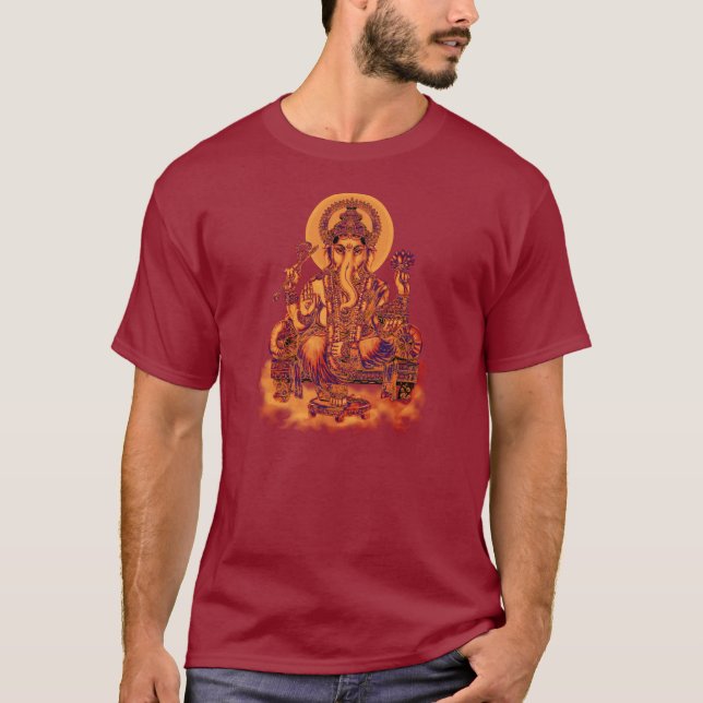 T-shirts Ganesh - removedor dos obstáculos (Frente)