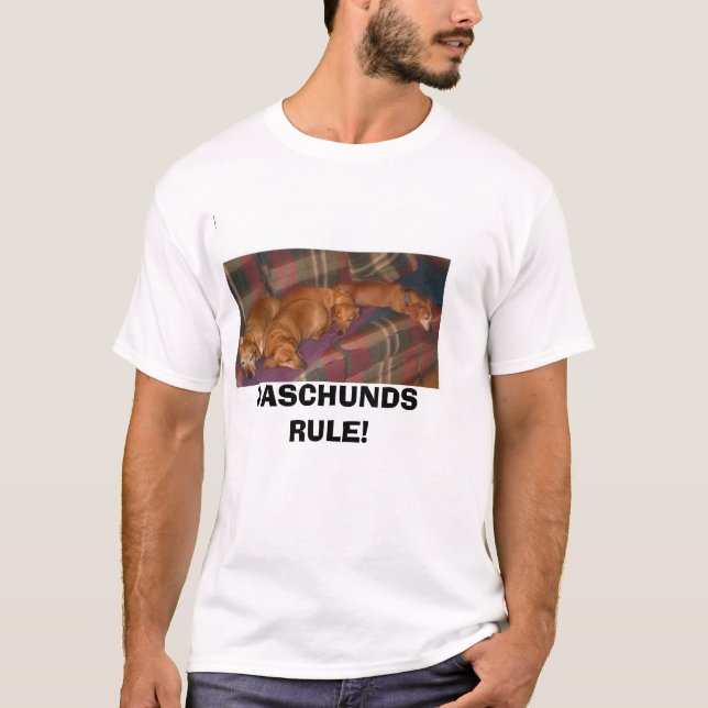 T-shirts gang1a, REGRA de DASCHUNDS! (Frente)