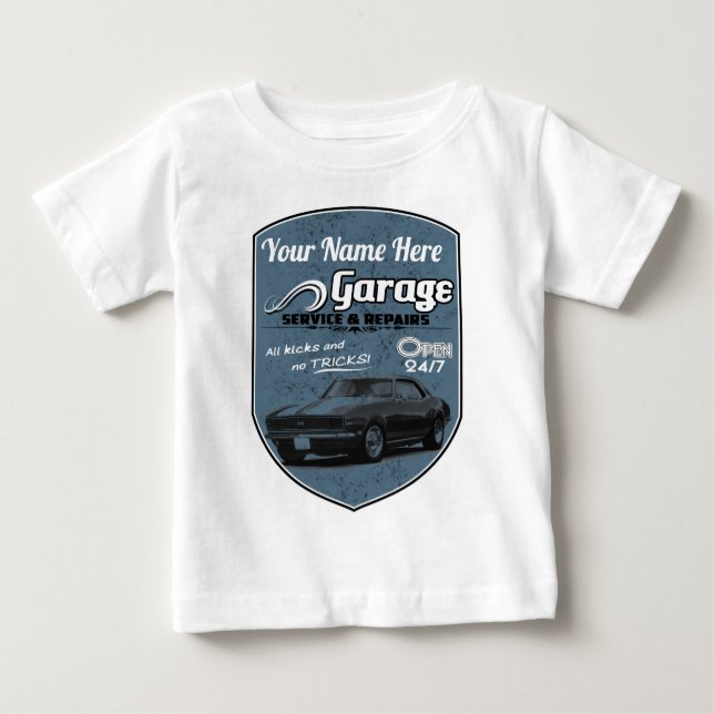 T-shirts Garagem personalizada de Camaro (Frente)