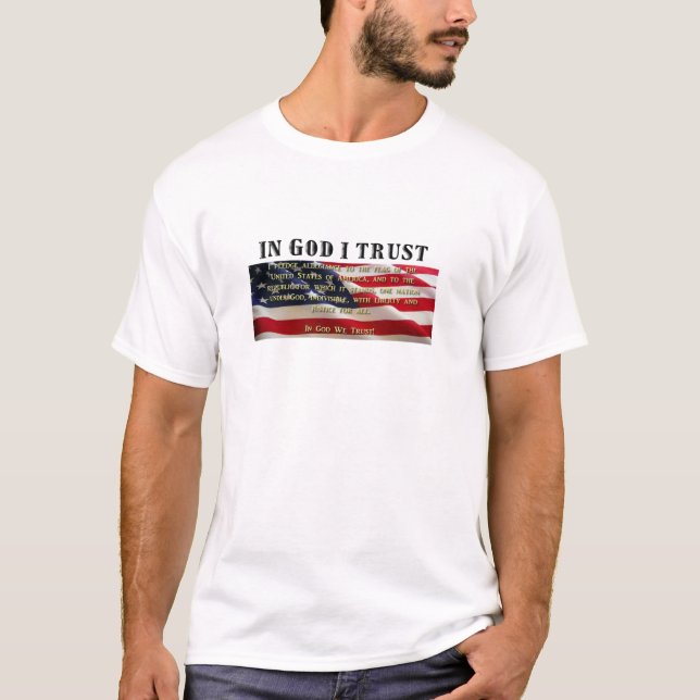 T-shirts Garantia da fidelidade. Confiança no deus (Frente)