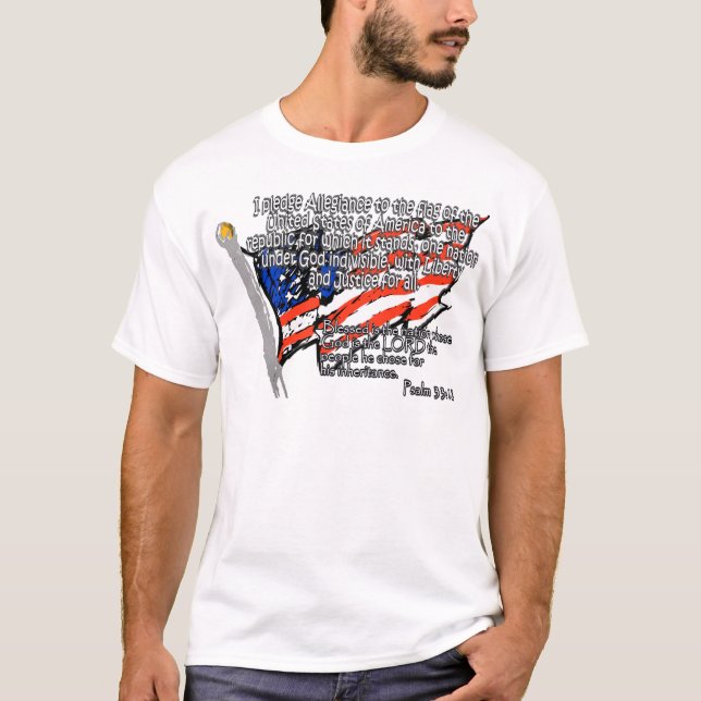 T-shirts Garantia do 33:12 do salmo da fidelidade (Frente)