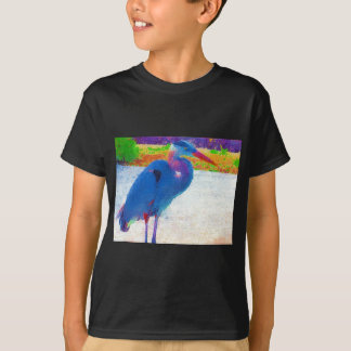 T-shirts Garça-real de grande azul