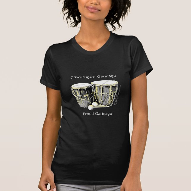 T-shirts Garifuna orgulhoso (com texto branco) (Frente)