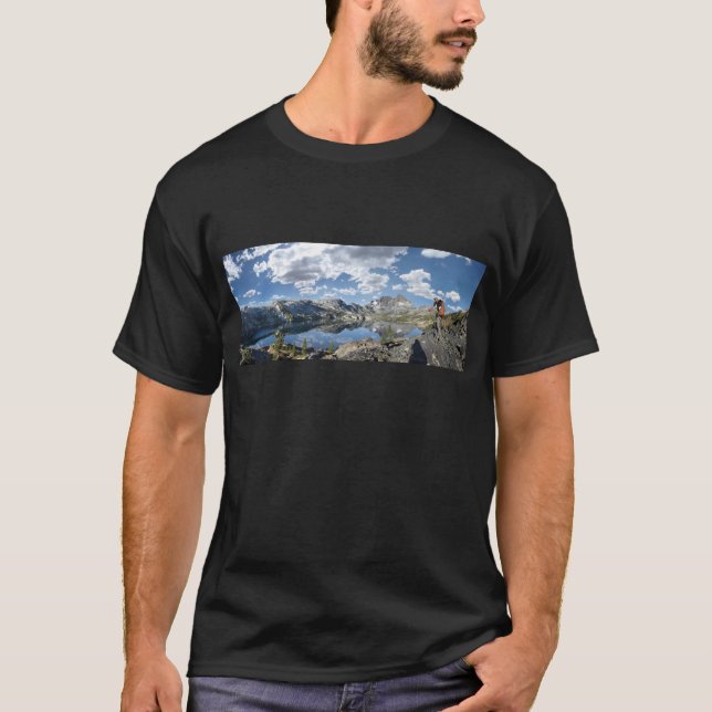 T-shirts Garnet Lake e Banner Peak - John Muir Trail (Frente)
