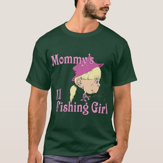 T-shirts Garota de Pesca mamãe (Frente)