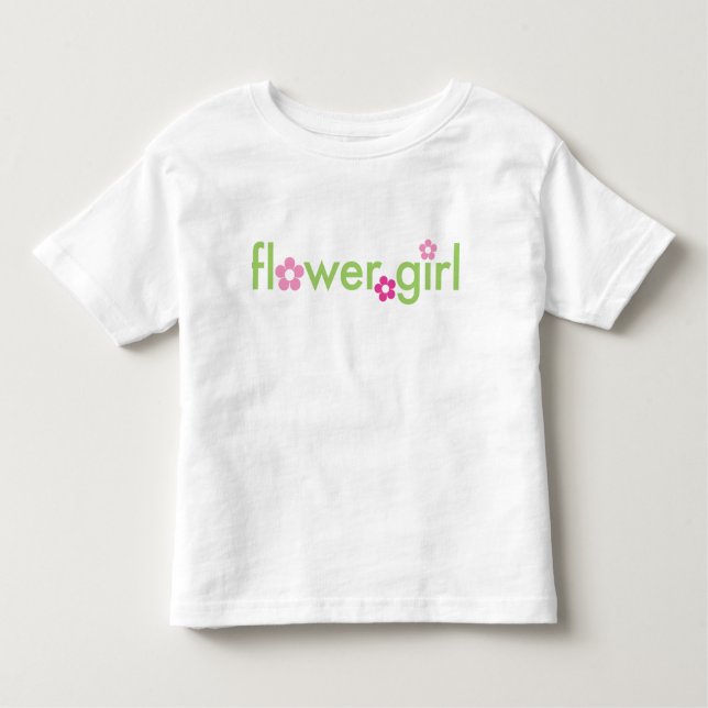 T-shirts Garota Flor - Camisa-T do Toddler (Frente)