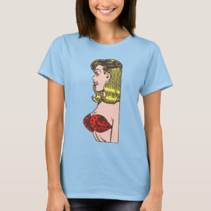 T-shirts Garota Glamour Vintage, Loira Explosiva de Biquíni