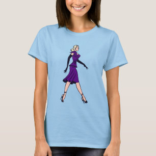 T-shirts Garota Glamour Vintage, Secretária Loira Retrô