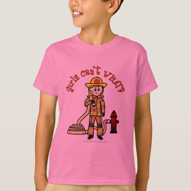 T-shirts Garota Loira de Bombeiros (Frente)