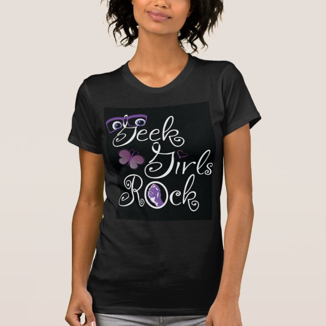 T-shirts Garotas Geek Rock (Frente)