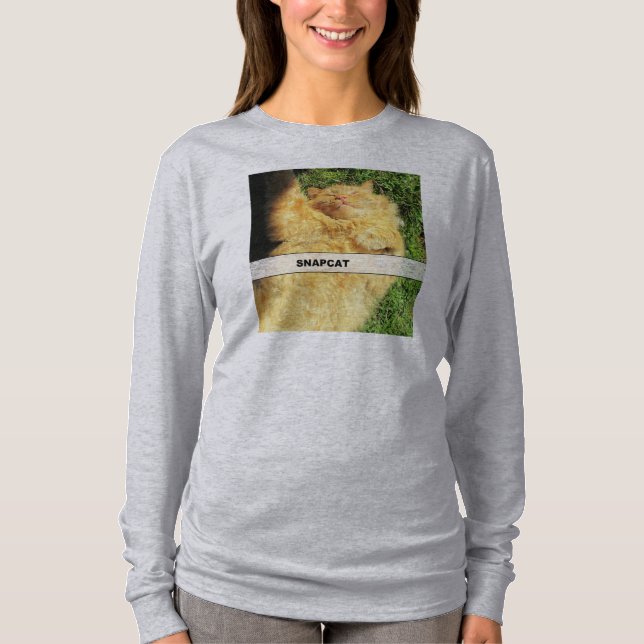 T-shirts Gatinho alaranjado Selfy de Snapcat (Frente)