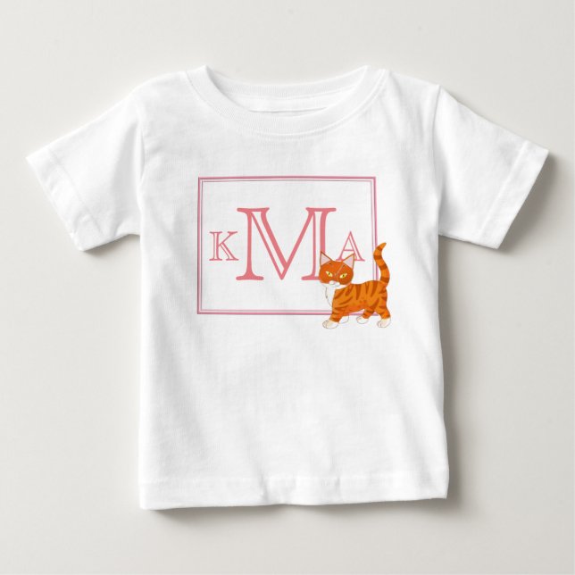T-shirts Gatinho de Cubo Monograma (Frente)