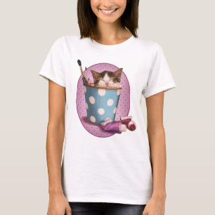 T-shirts Gatinho do pote do lápis