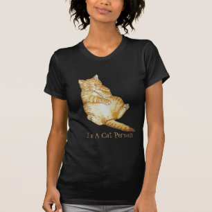 T-shirts gatinho dormindo gengibre design