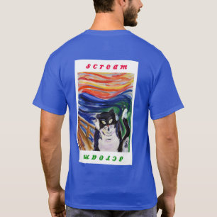 T-shirts Gatinho Gritar com saia de texto do Gritar