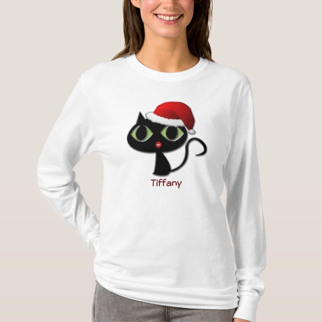 T-shirts gatinho papais noeis (Frente)