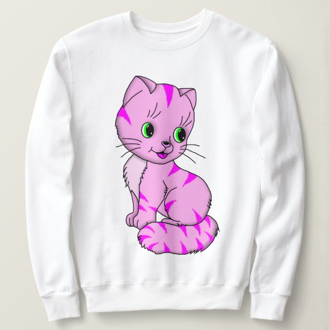 T-shirts Gatinho Rosa Bonito (Frente do Design)