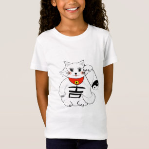 T-shirts Gato afortunado Maneki Neko - Beckoning. -