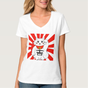 T-shirts Gato afortunado Maneki Neko - Beckoning