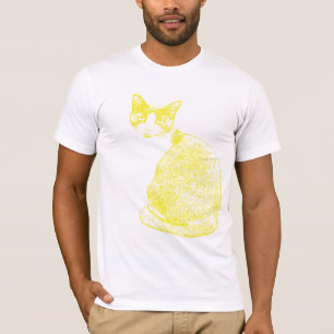 T-shirts Gato amarelo