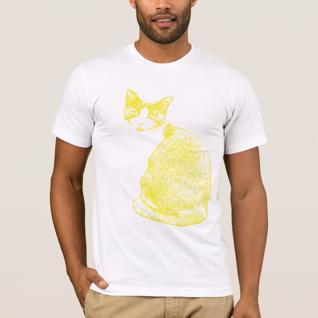 T-shirts Gato amarelo (Frente)