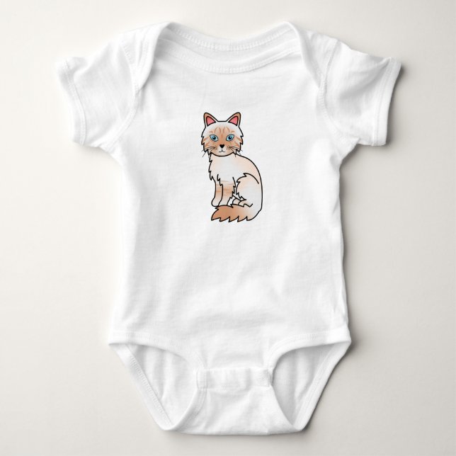 T-shirts Gato Birman / Ragdoll Tabby Ponto Vermelho (Frente)
