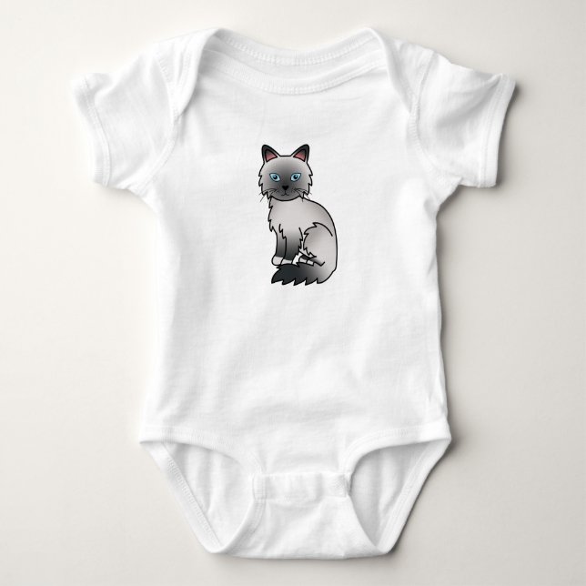 T-shirts Gato Birmanês Blue Point / Ragdoll (Frente)