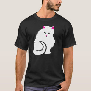 T-shirts Gato branco bonito do gatinho