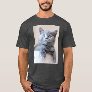T-shirts Gato britânico cinzento de Shorthair