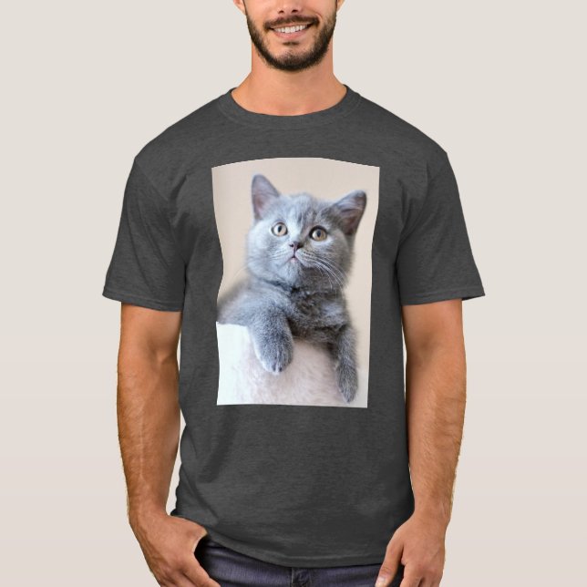 T-shirts Gato britânico cinzento de Shorthair (Frente)