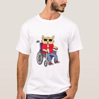 T-shirts Gato da cadeira de rodas