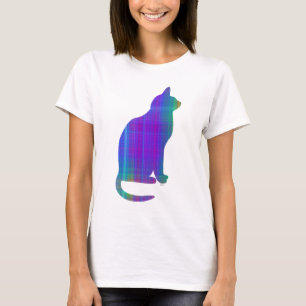 T-shirts Gato da xadrez de Paisley