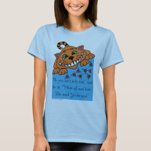 T-shirts Gato de Cheshire eu sou louco - Alice no país das