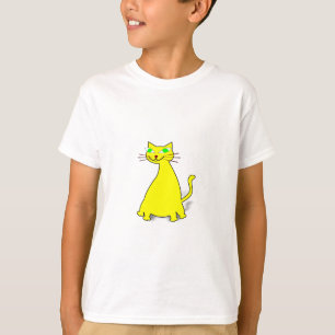 T-shirts Gato de gordura amarelo