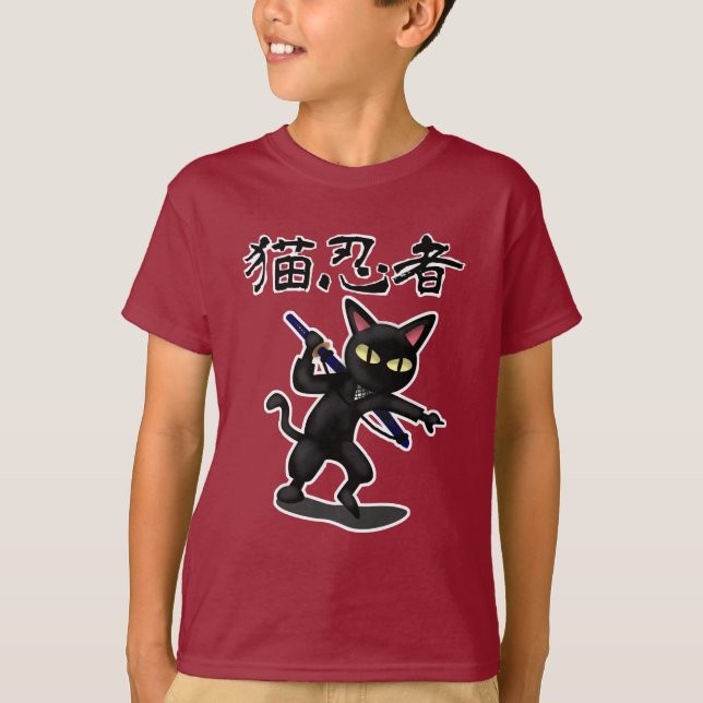 T-shirts Gato de Ninja (Frente)