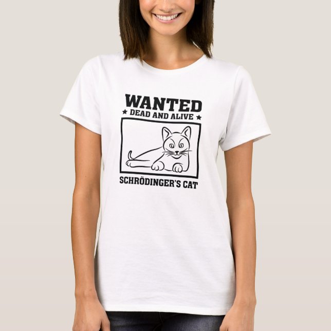 T-shirts Gato de Schrodinger (Frente)