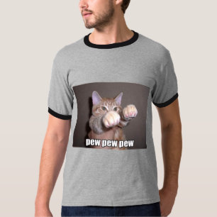 T-shirts Gato do banco do banco do banco